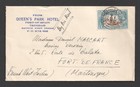 Trinidad   Tobago Queens Park Hotel Port Of Spain 1954 Qeii Cover To Martinique