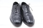 Vtg Freeman Free-flex Dress Shoes Mens 9d Black Leather Wingtip Oxford Brogue