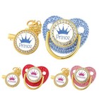 Crown Baby Pacifier Clip Silicone Bpa Free Teether Dummy Chain