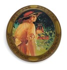 Coca Cola Wwi Girl Metal Serving Tray Vintage Usa 1970s Vintage 13 -no Us Duties