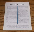 Original 1955 - 1956 Austin Healey 100 Lemans Sales Sheet Brochure