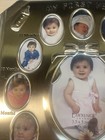 My First Year Newborn To 12 Months Baby Silver Adorable Picture Frame New In Box