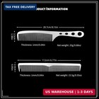 Metal Comb Set  2pcs Stainless Steel Fine Tooth Thin Combs For Beard     