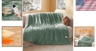 Electric Blanket Full Size Soft Ribbed Flannel Heated Blanket With 6 Heat Set   