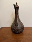 Large Vintage Hand Engraved Copper Brass Dallah Coffee Pot Middle Eastern Tea Ew