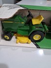  Vintage  ertl John Deere Lawn   Garden Tractor W dump Cart 1 16  New In Box 