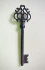 Cast Iron Skeleton Key Wall Decor Hanging Long Heavy Victorian Style Vtg Rustic 