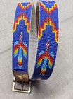 Vintage Beaded Leather Belt 36 Handcrafted Native American Indian Trading Post