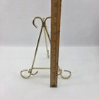 Vintage Ornate Brass gold Tone Metal Plate Book Display Stand Easel
