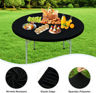 2 Pack 5ft Fitted Round Tablecloth 60 Inch Elastic Table Cloth