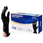 Black Nitrile Disposable Gloves     100 Count  5 5 Mil  Latex   Powder-free     Larg