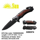 Wood  Tactical Spring Assisted Open Blade Folding Hunting Pocket Knife 9 25   