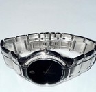 Movado Mens Sprita Stainless Steel Black Dial Diamond Watch