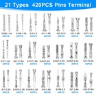 420pcs Connector Pins 21 Types Electrical Wire Terminal Kit 18pcs Extractor Tool