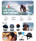 Surf Skull Surf Helmet Bucket Hat Black Large Hidden Padding Water Sports