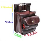 Genuine Cowhide Leather Trap Shooting Bag Ammo Storage Shell Pouch 50 