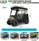 2 Passenger Golf Cart Driving Enclosure For Club Car Precedent Tempo  Waterproof