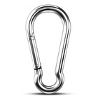 316 Stainless Steel Snap Hook Carabiner Spring Loaded Link Connector For Marine