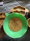 Lot Of 5 Avanchy Baby Munchkin Bamboo Section Plate Bowls Blue Suction