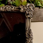Vintage 1990 Elias Artmetal Extra Fine Pewter   Sterling Ornate Frame 5 X 5 7 8   