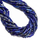 Natural Lapis Smooth Cylinder Tube Beads Size 4x13mm 15 5   Strand