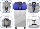 Adjustable Luggage Strap Belt  Elastic Add-a-bag Bungee For Suitcase Travel Blac