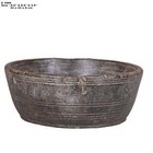 Indian Vintage Hand Carved Primitive Decorative Vessel Wooden Serving Bowl