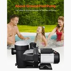 2 5 Hp Above Ground Swimming Pool Pump Single Speed 148 Gpm 3450 Rpm 220v
