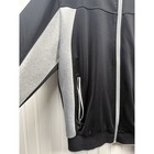 Sports Full Zip Polyester Jacket Mens Size L Zip Pockets Black Grey  111