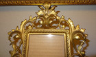 Antique Rococo baroque Style Brass  Easel Back  Picture Frame No Glass