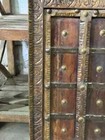 Antique Wooden Brass Fitted Wall Decor Door Panel Original Old Fine Hand Carved