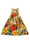 Vintage Pacific Isle Creations Of Hawaii Small Hibiscus Barkcloth Maxi Dress