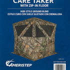 Ameristep Care Taker Ground Blind Zip-in Floor Realtree Edge Camo 2 Person Hub