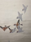 Vintage Japanese Scroll Painting Of Birds