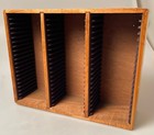 Vintage Wooden Cd Rack Holder Felt Slots Holds 60 Cds Finger Jointed A Beauty 