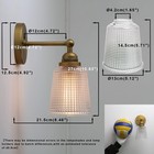1-light Indoor Glass Wall Sconce With Clear Ripple Shade  Vanity Hardwired Wa   