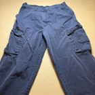 Trust Tactical Cargo Pants Men 30x30 Blue Canvas Relaxed Fit Drawstring Workwear