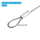 4pcs 20  Stage Lights Safety Cable 304 Stainless Steel 1mm Dia Security Rope