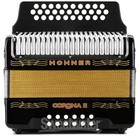 Hohner Corona Ii Diatonic Accordion - Keys Of G c f - Black Lacquer
