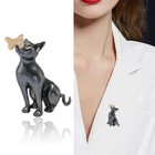 Cute Cat Brooches Women Small Animal Party Casual Brooch Pins Jewelry Gift