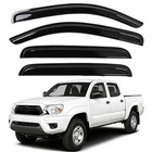 Rain Guards Compatible With 2005-2015 Toyota Tacoma Double Cab  Acrylic Slim