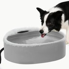 Large Heated Pet Water Bowl For Dogs   Cats  Chew Resistant  0 98 Gallon  Winter