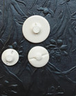 Antique Vint Hp Satsuma Buttons-grandmother Mother Daughter Pink Flowers branch