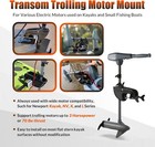 Transom Trolling Motor Mount For Kayaks - 3 75  X 4 75  Bolt Pattern - 6mm Thick