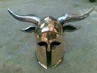 Corinthian Helmet  Medieval Viking Barbarian With Steel Horns Christmas Helmet
