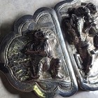 Large Detailed Antique Asian Oriental Heavy Solid Silver Belt Buckle