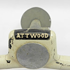 Vintage Attwood 15 Inch Boat Steering Wheel With Drum   Cables White Used