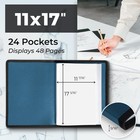Dunwell 11x17 Art Portfolio Binder With 11x17  W  Blk Paper  Cobalt Blue