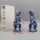 Pair Of Foo Dogs fu Dogs buddha Dogs chinese Guardian Lions ceramic Sculpture