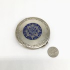 Vintage Argenta Sterling Mexico Silver Enameled Compact